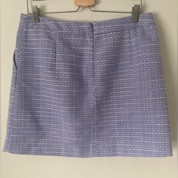 French Connection Effie Boucle Zippered Skirt NWT Size 10 BLUEBELL - Picture 3 of 6
